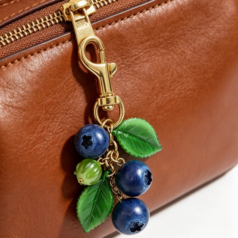 Women'S Young Bags - Mini Cute Resin Simulated Blueberry Keychain
