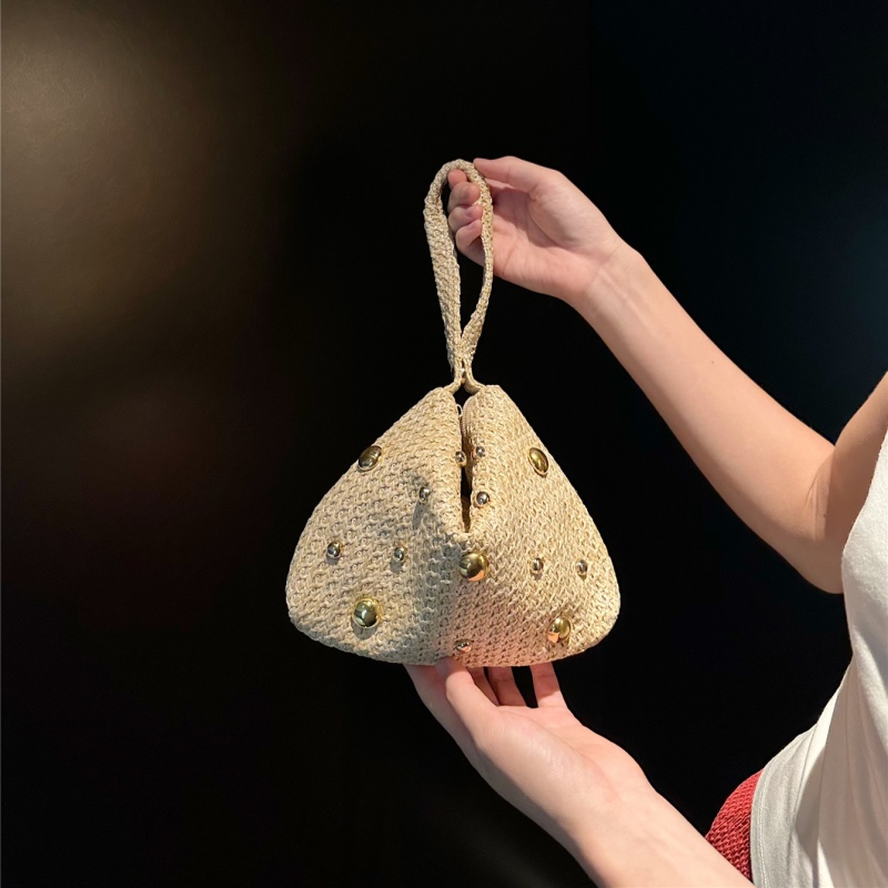 Triangular Woven Straw Clutch  - Women'S Raffia Bags review and price
