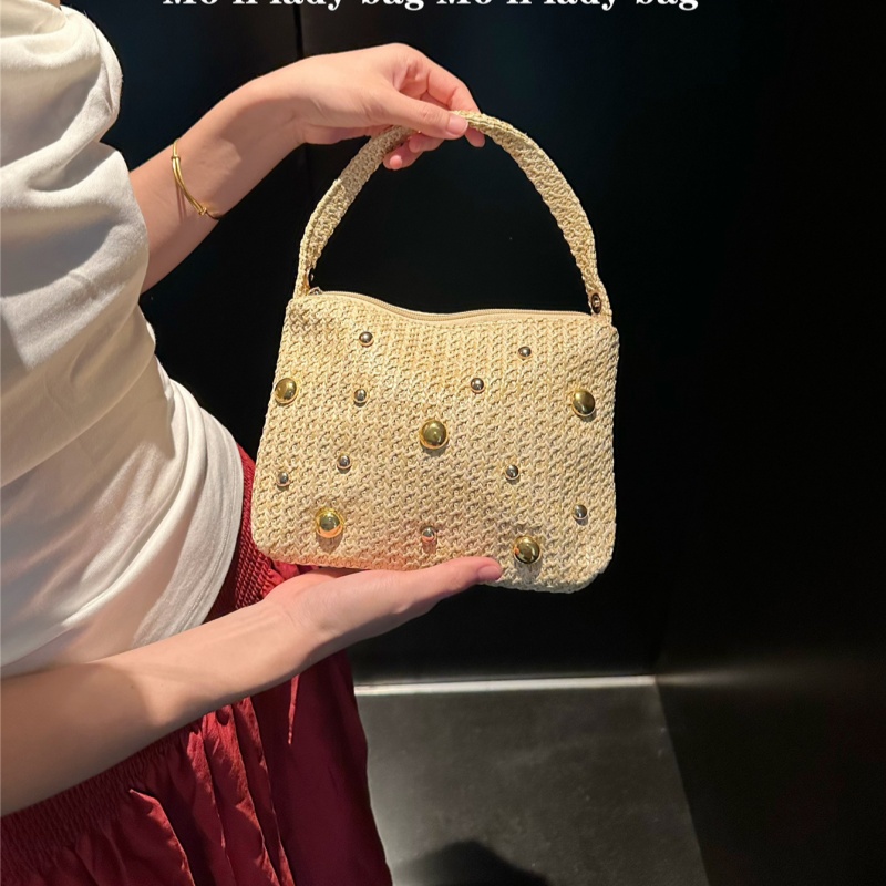 Triangular Woven Straw Clutch  - Women'S Raffia Bags review and price