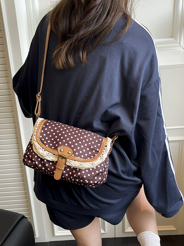 Retro Polka Dot Lace Trim Canv - Women'S Young Bags review and price