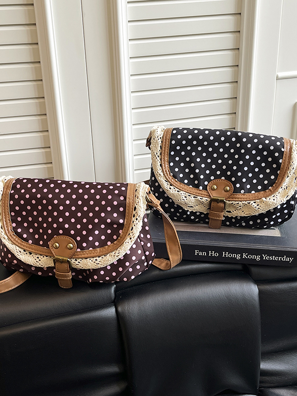 Retro Polka Dot Lace Trim Canv - Women'S Young Bags review and price