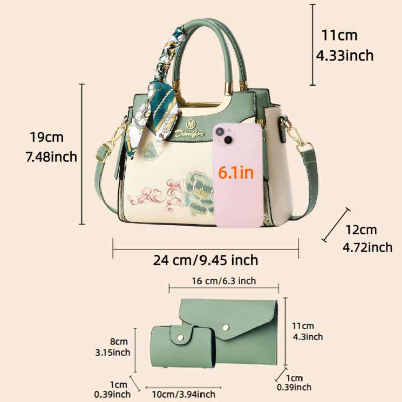 3-piece embroidered handbag se - Women'S Bags Handbags review and price