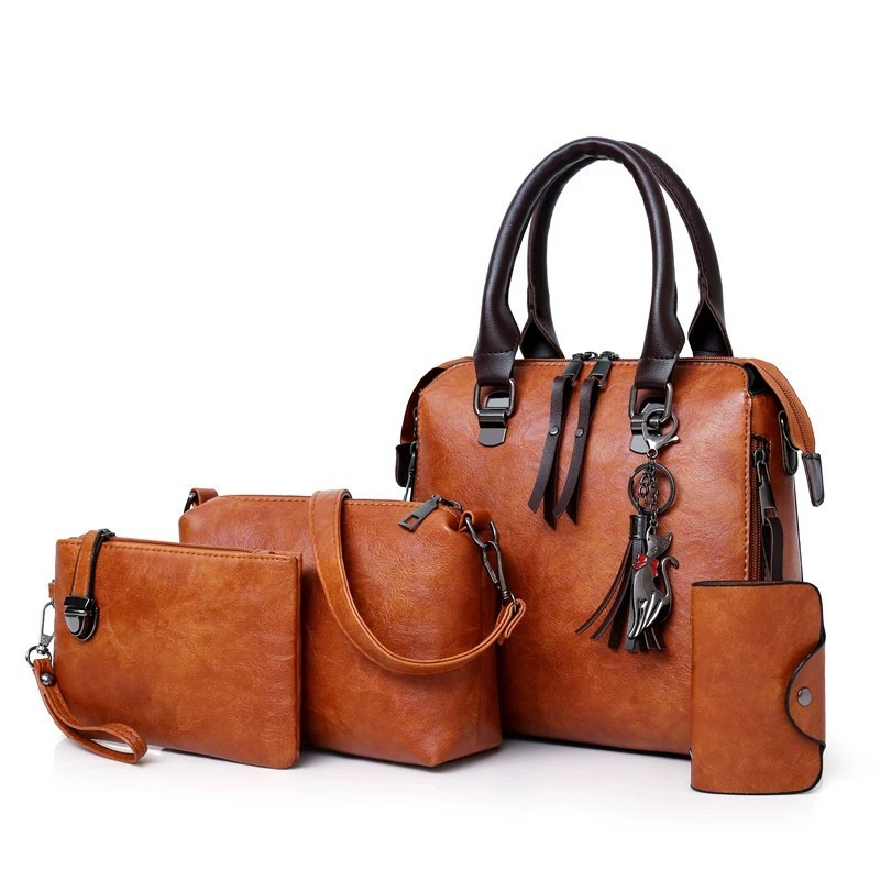 4Pcs Solid Color Bag Set With  - Women'S Bags Handbags review and price
